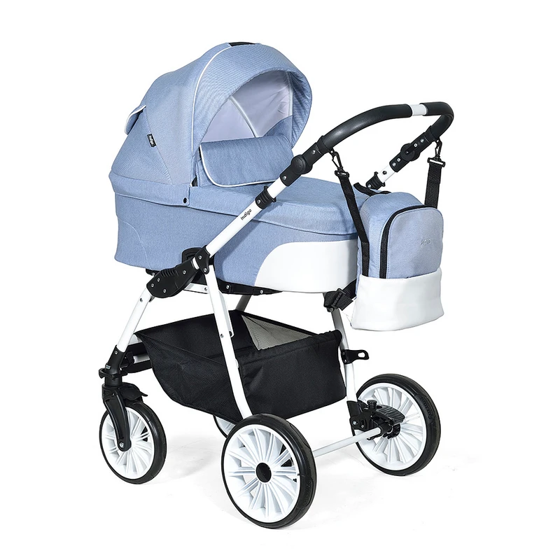 Бебешка количка Baby Giggle, Alpina, 2в1, 03 Син